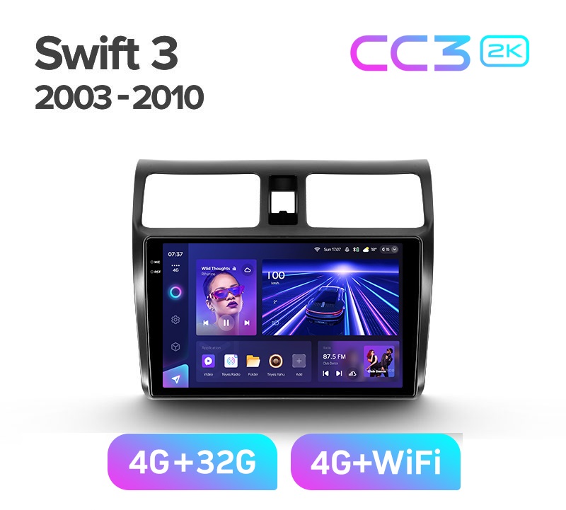 Магнитола TEYES SUZUKI SWIFT 2003-2010 г CC3 2K 432ГБ 3389000₽