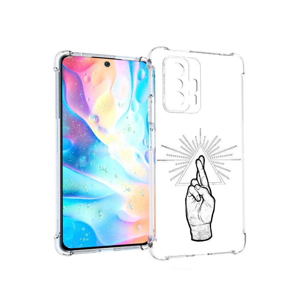 

Чехол MyPads Tocco для Xiaomi 11T Pro черно белая рука (PT163474.285.681), Прозрачный, Tocco