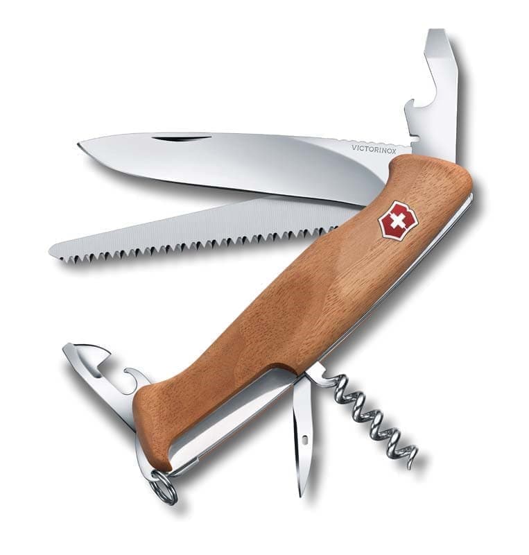 

Нож перочинный VICTORINOX RangerWood 55, 130 мм, 10 фнк, рукоять из орехового дерева, Коричневый