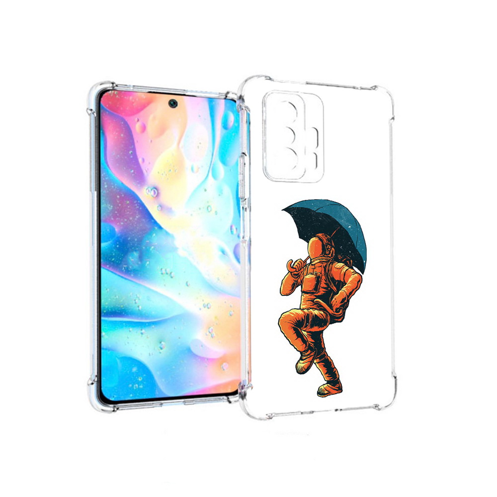 

Чехол MyPads Tocco для Xiaomi 11T Pro шагающий космонавт с зонтом (PT163474.285.695), Прозрачный, Tocco