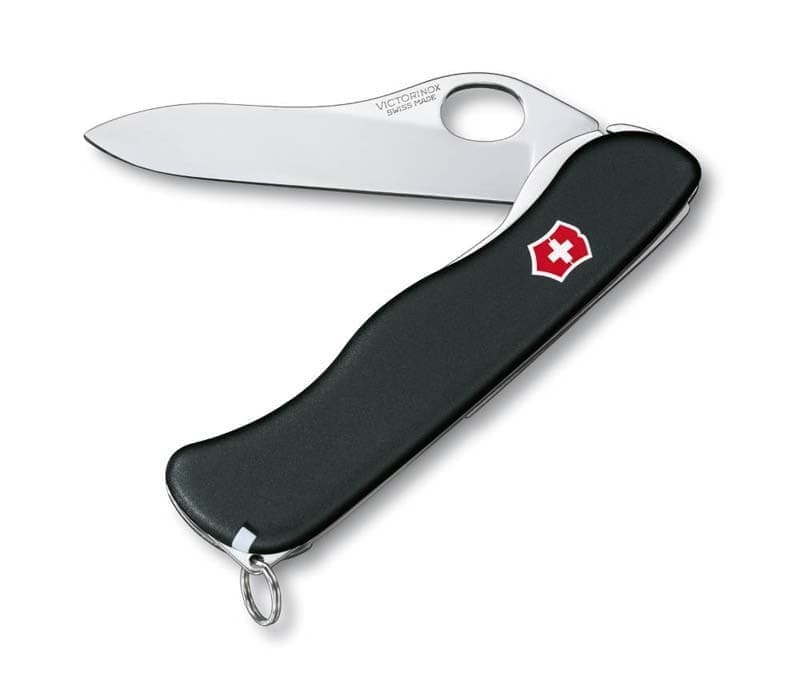 

Нож перочинный VICTORINOX Sentinel Clip, 111 мм, 5 функций, с фиксатором лезвия, чёрный, Черный