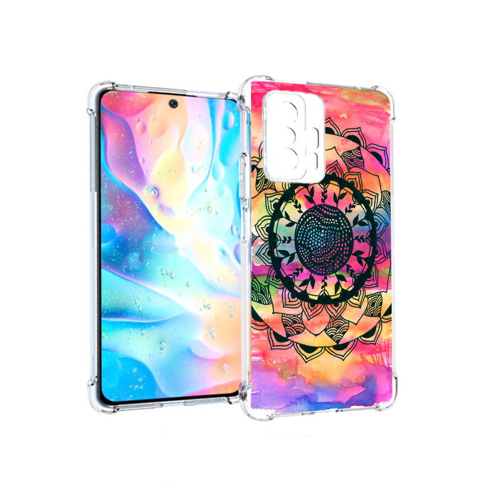 

Чехол MyPads Tocco для Xiaomi 11T Pro яркая абстракция круглый цветок (PT163474.285.704), Прозрачный, Tocco