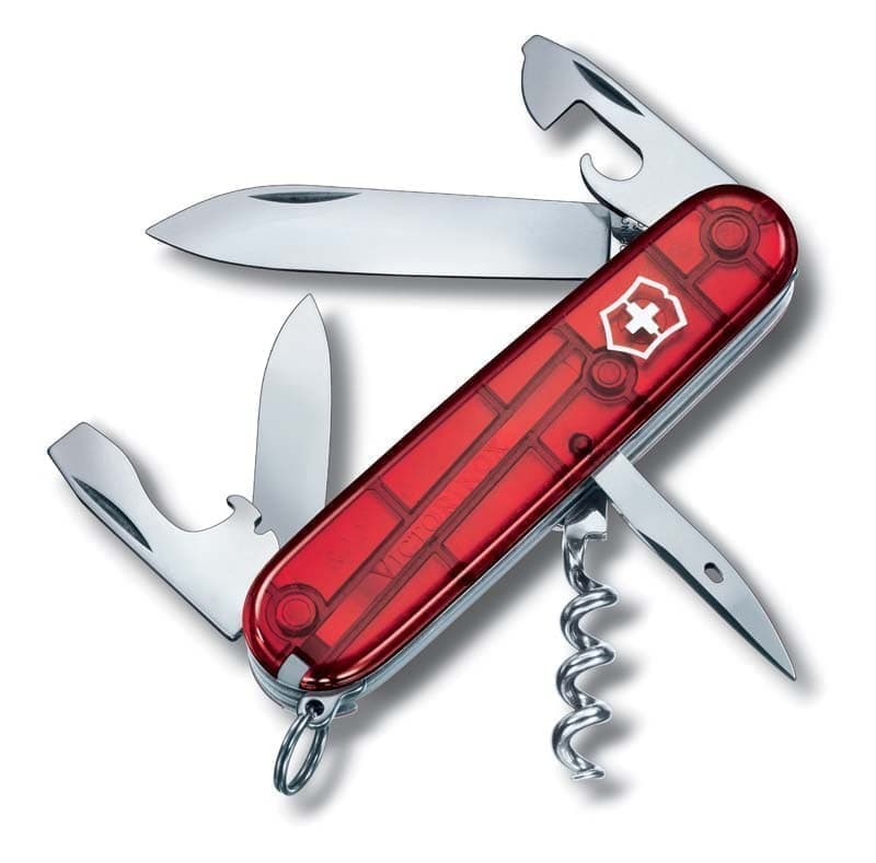 

Нож перочинный VICTORINOX Spartan, 91 мм, 12 функций, полупрозрачный красный