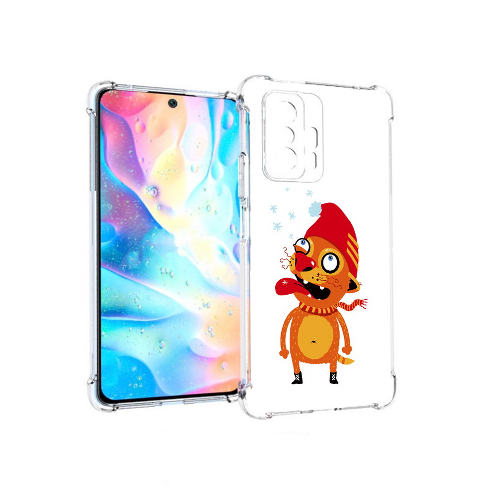 

Чехол MyPads Tocco для Xiaomi 11T Pro Зимний кот (PT163474.285.88), Прозрачный, Tocco