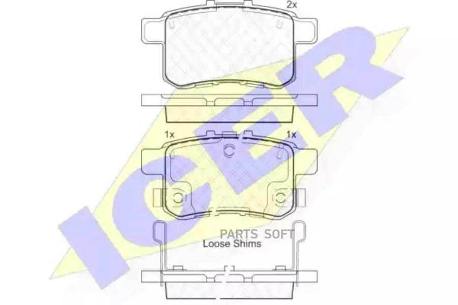 

Колодки Задние Honda Accord 08-> Icer 181907 Icer арт. 181907