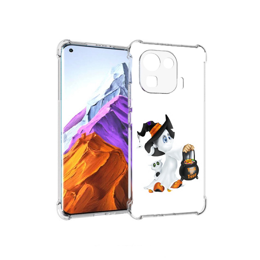 

Чехол MyPads Tocco для Xiaomi 11 Pro Маленький призрак (PT144585.286.113), Прозрачный, Tocco