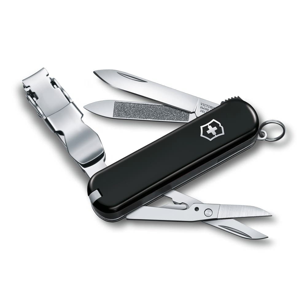 

Нож-брелок VICTORINOX NailClip 580, 65 мм, 8 функций, чёрный, Черный