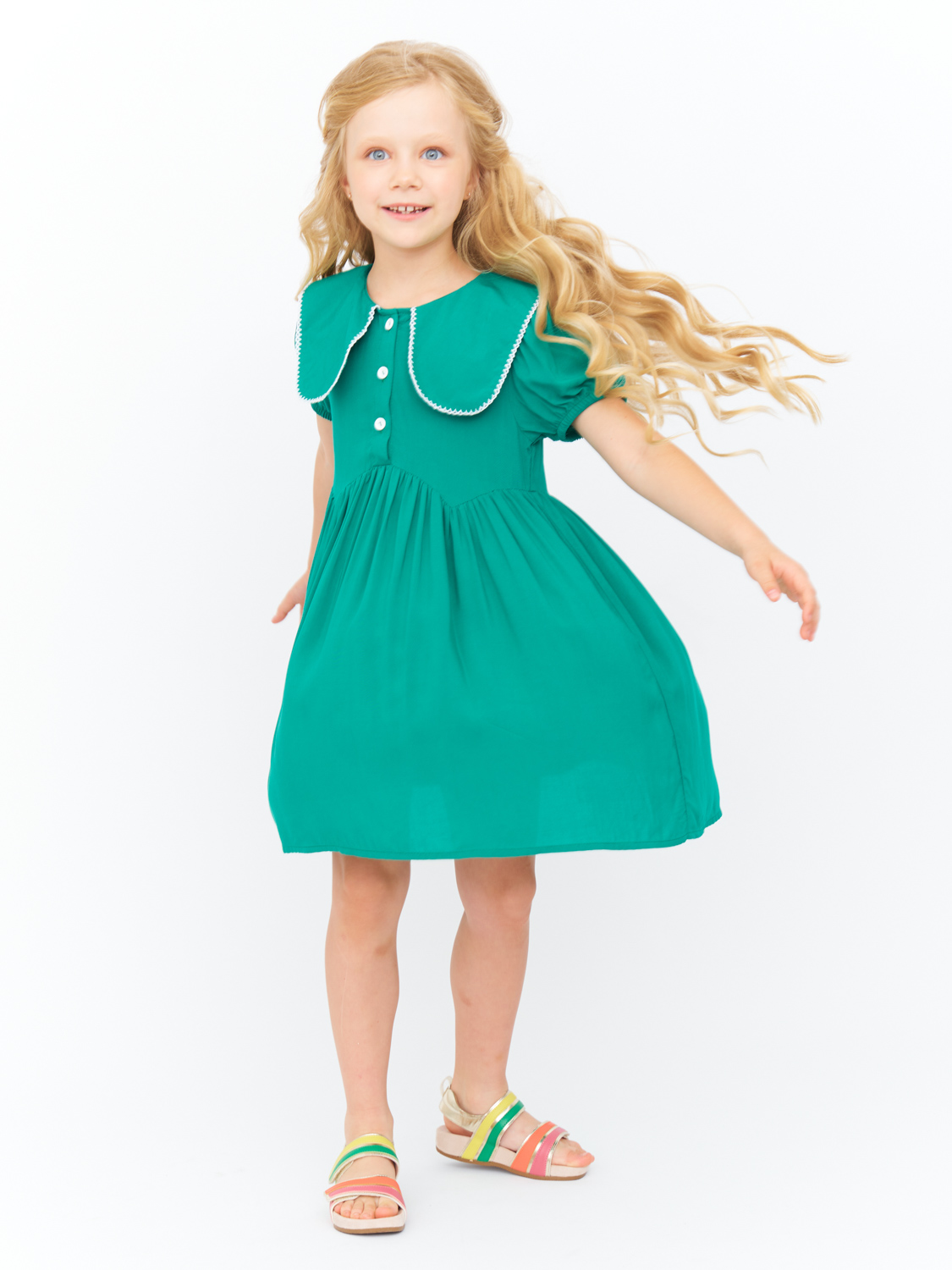 Платье детское Prime Baby PPP05504GRN44, зеленый, 98