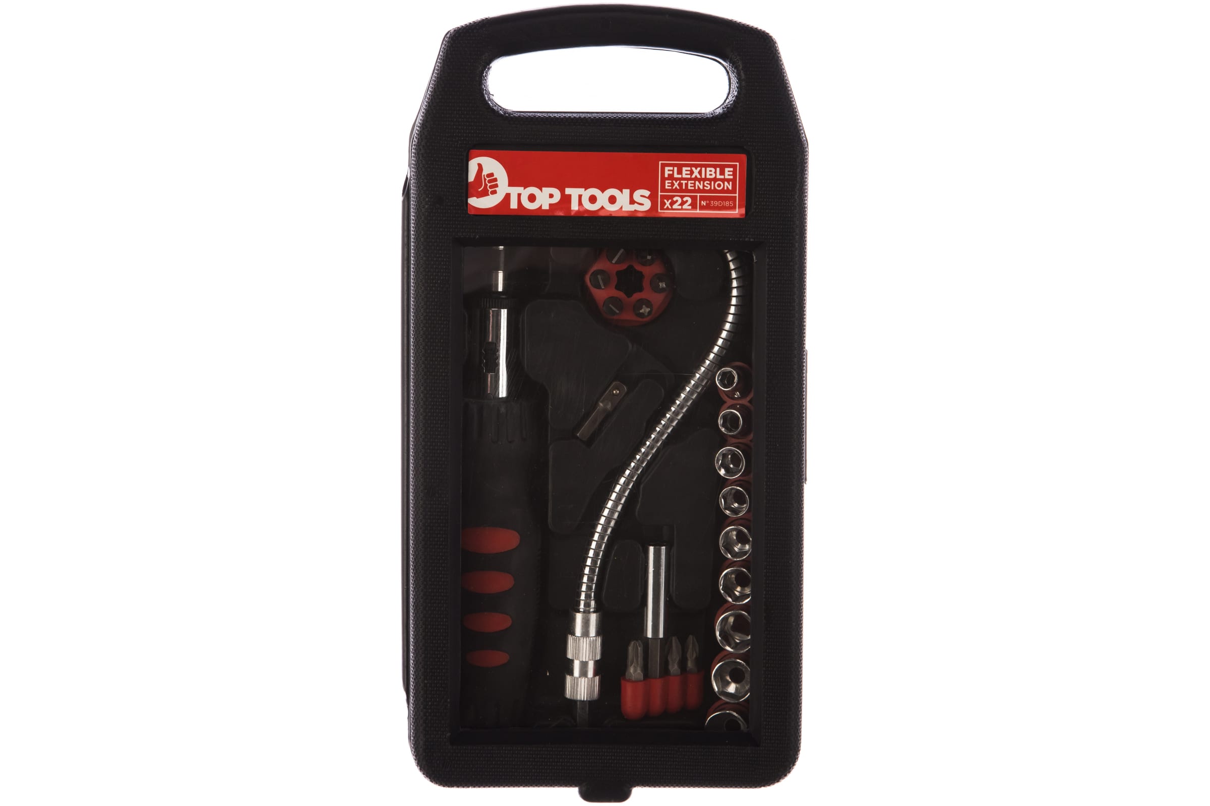фото Top tools насадки и сменные головки с держателем, набор 22шт. 39d185