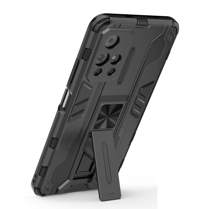 фото Противоударный чехол с подставкой transformer для xiaomi poco m4 pro 5g (черный) black panther