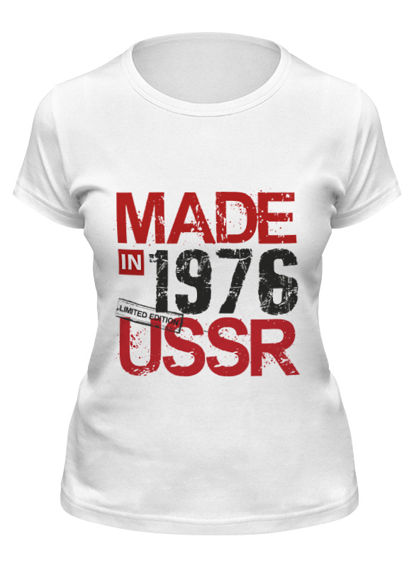 

Футболка женская Printio 1976 год рождения белая M, Белый, 1976 год рождения