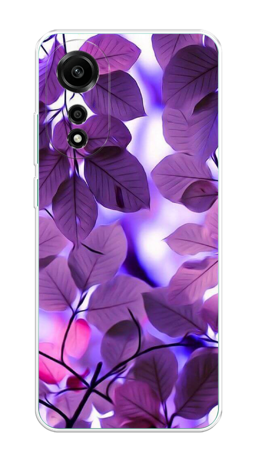 

Чехол на Oppo A78 4G "Сиреневые листики", Фиолетовый;голубой, 2514750-1