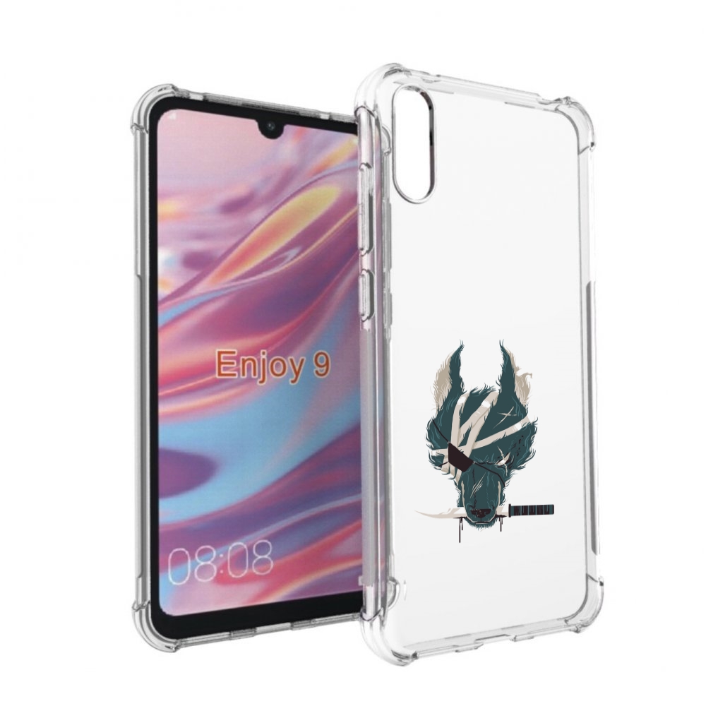 Чехол бампер MyPads волк-разбойник для Huawei Enjoy 9.