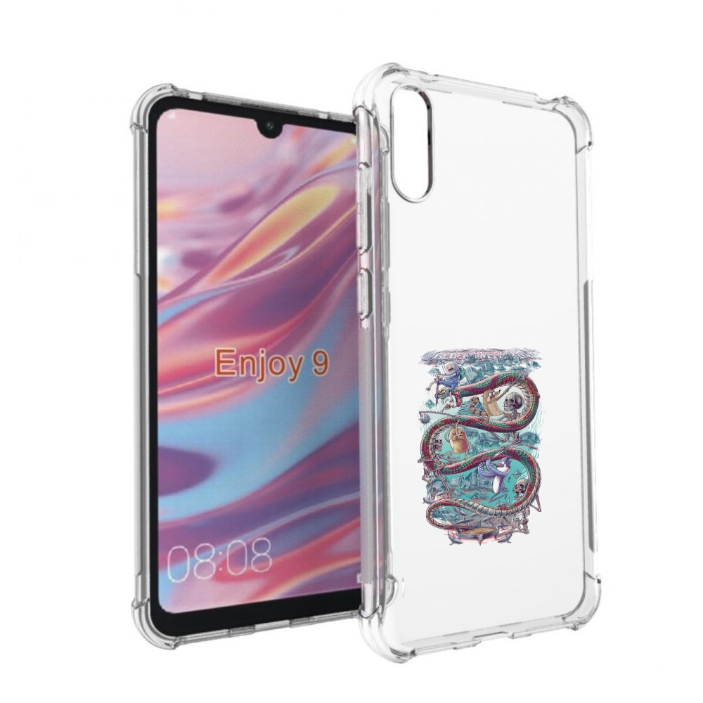 Чехол бампер MyPads время приключений страшилка для Huawei Enjoy