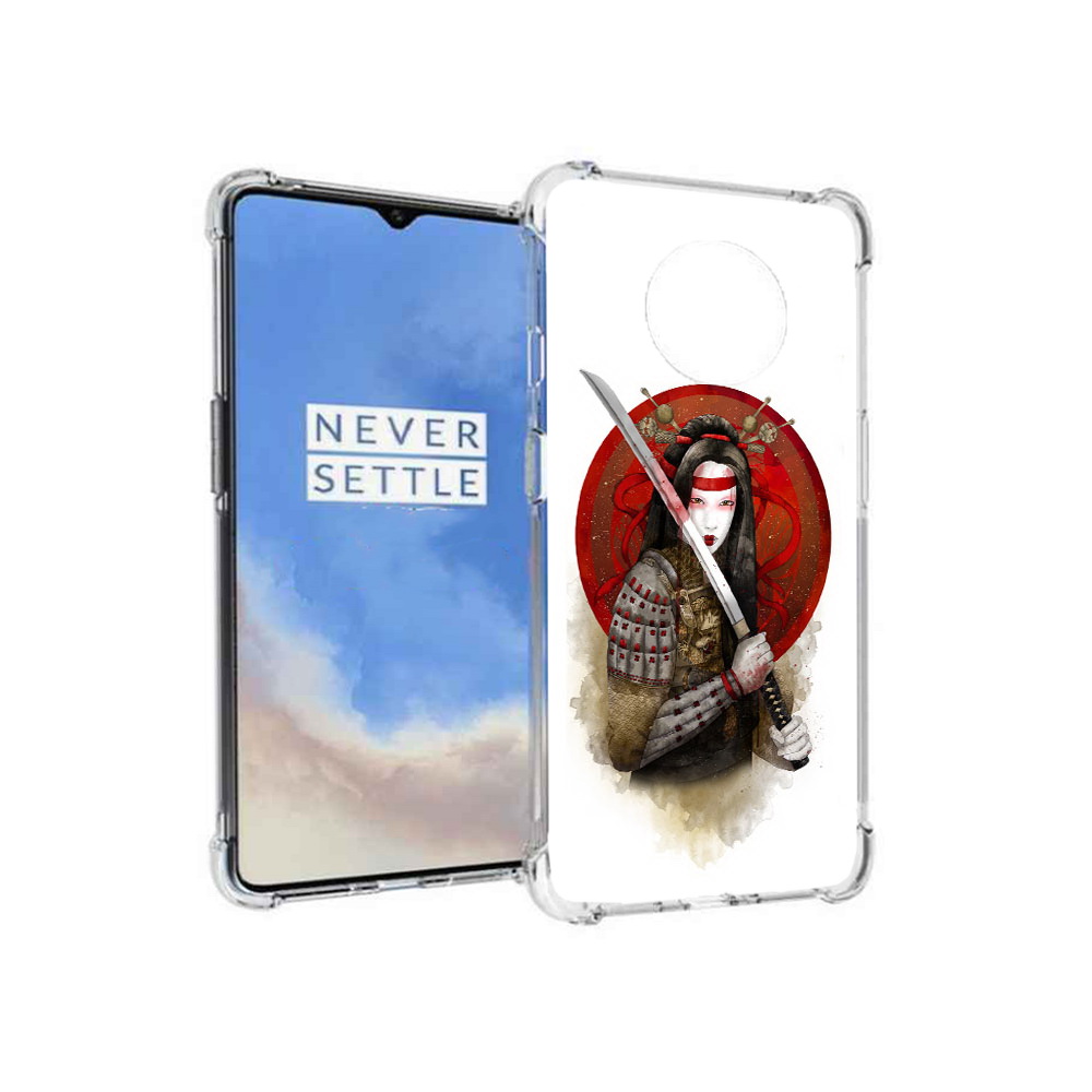 

Чехол MyPads Tocco для OnePlus 7T рисованная девушка с катаной (PT227044.138.580), Прозрачный, Tocco