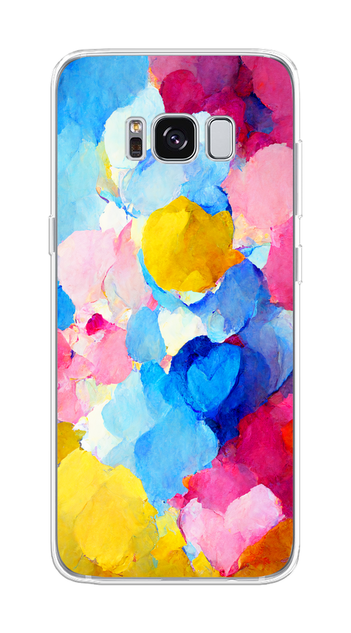 

Чехол на Samsung Galaxy S8 "Яркие пятна", Синий;голубой;желтый;розовый, 24750-1