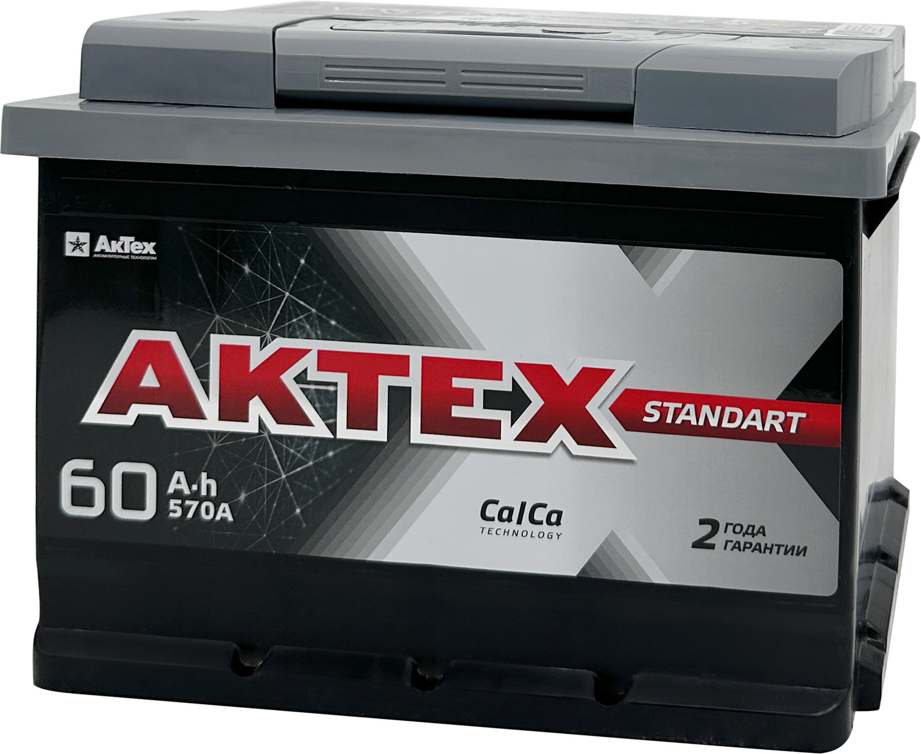 Аккумулятор для автомобиля AKTEX Standart 60 Ач 570 А прямая полярность