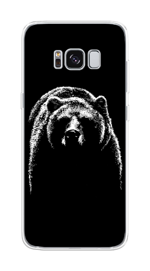 

Чехол на Samsung Galaxy S8 "Медведь в ночи", Белый;черный, 24750-1