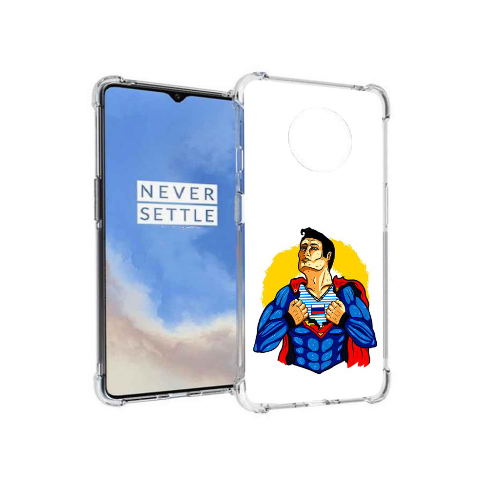 

Чехол MyPads Tocco для OnePlus 7T русский супермен (PT227044.138.591), Прозрачный, Tocco
