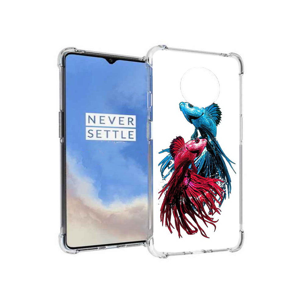 

Чехол MyPads Tocco для OnePlus 7T рыбы петушки (PT227044.138.592), Прозрачный, Tocco