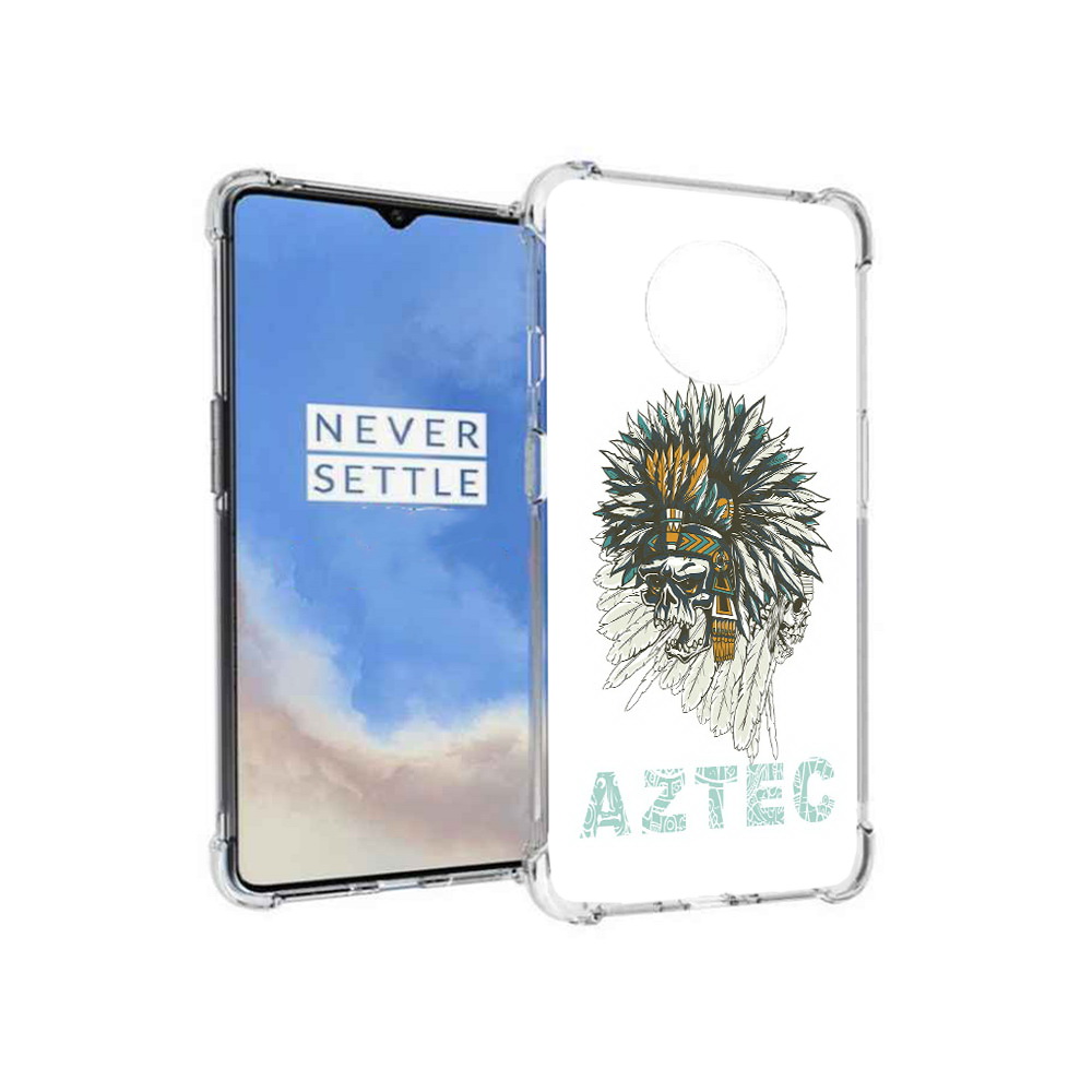 

Чехол MyPads Tocco для OnePlus 7T скелет индеец (PT227044.138.602), Прозрачный, Tocco