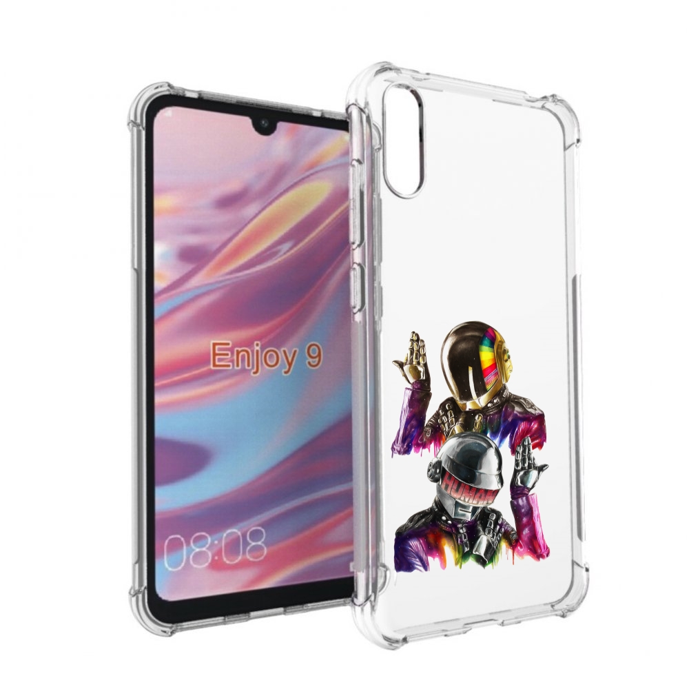 

Чехол бампер MyPads диско космонавты для Huawei Enjoy 9., Прозрачный, Tocco