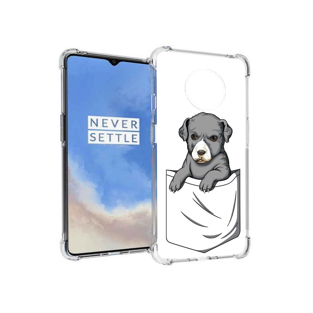 

Чехол MyPads Tocco для OnePlus 7T собачка в кармане (PT227044.138.611), Прозрачный, Tocco