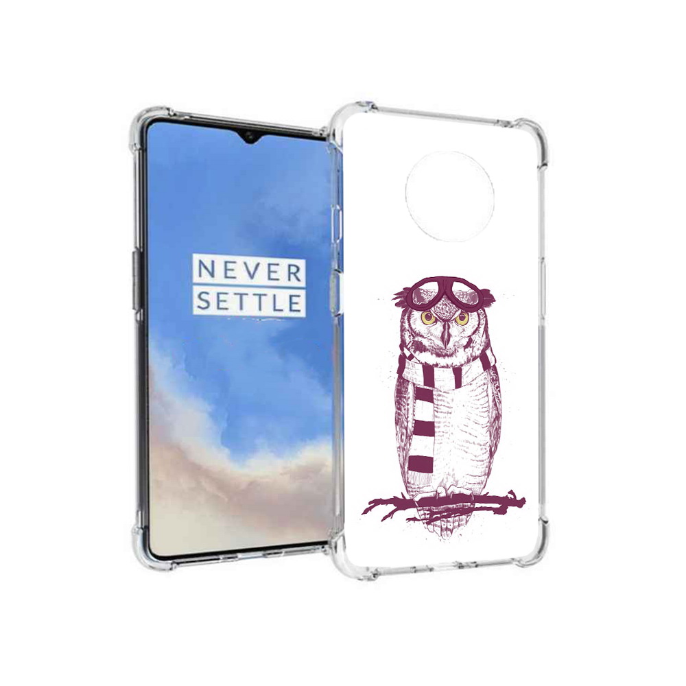 

Чехол MyPads Tocco для OnePlus 7T сова-летчик (PT227044.138.612), Прозрачный, Tocco