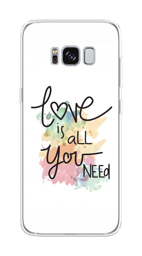 

Чехол на Samsung Galaxy S8 "Love is all you need", Белый;черный;зеленый, 24750-1