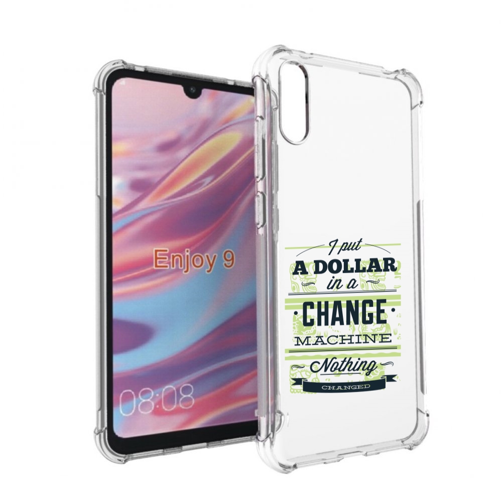 

Чехол бампер MyPads доллар надпись для Huawei Enjoy 9., Прозрачный, Tocco