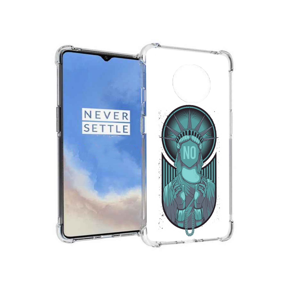 

Чехол MyPads Tocco для OnePlus 7T статуя свободы зеленый (PT227044.138.623), Прозрачный, Tocco