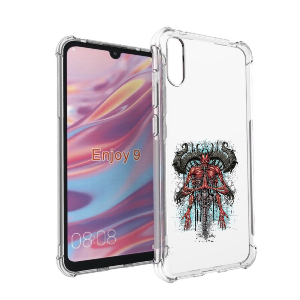 

Чехол бампер MyPads дьявол для Huawei Enjoy 9., Прозрачный, Tocco