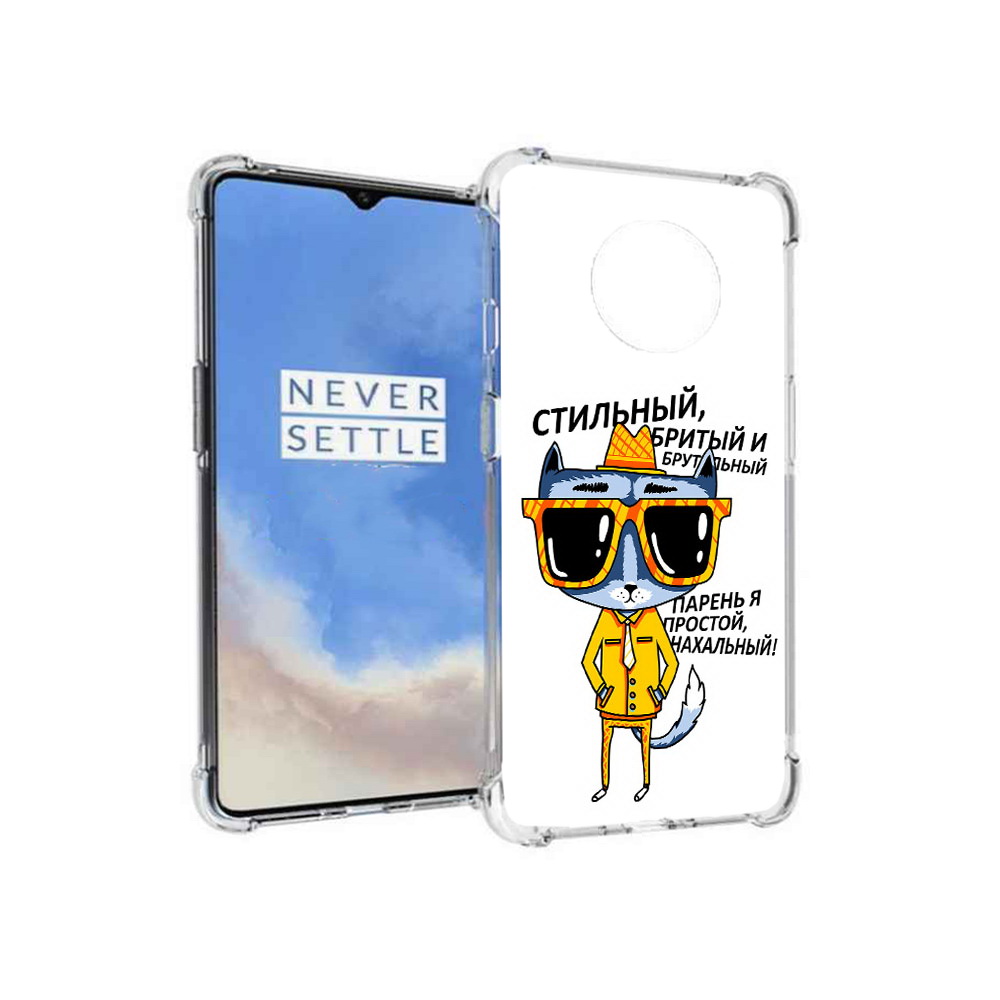 

Чехол MyPads Tocco для OnePlus 7T стильный кот (PT227044.138.625), Прозрачный, Tocco