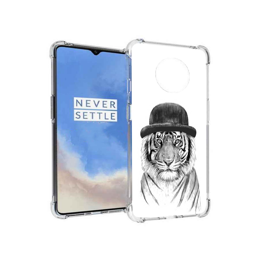 

Чехол MyPads Tocco для OnePlus 7T тигр британец (PT227044.138.641), Прозрачный, Tocco