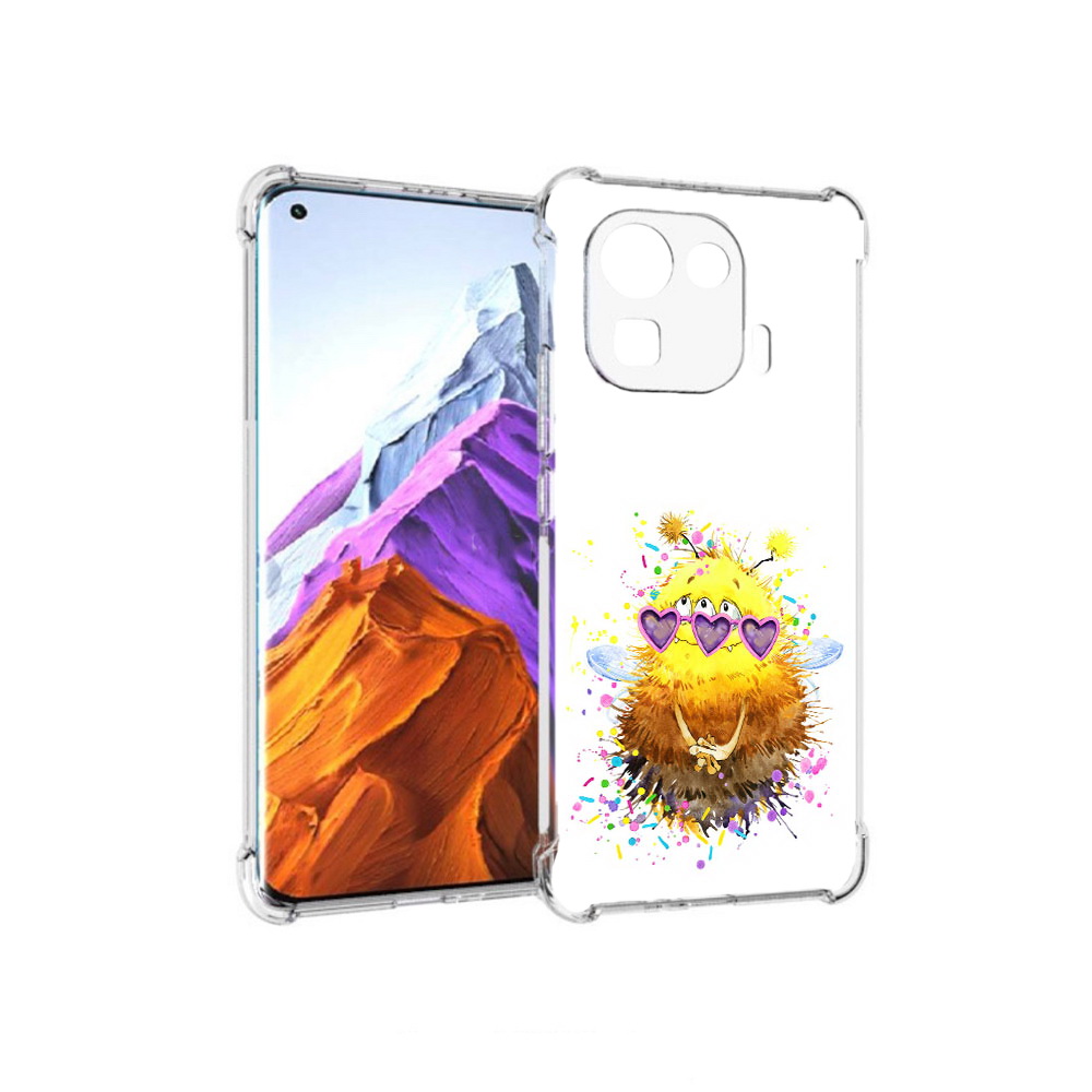 

Чехол MyPads Tocco для Xiaomi 11 Pro Пушитый шмель (PT144585.286.143), Прозрачный, Tocco