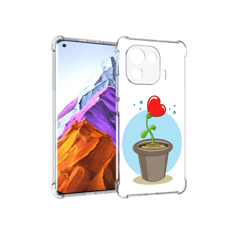 

Чехол MyPads Tocco для Xiaomi 11 Pro Растение любви 14 февраля (PT144585.286.145), Прозрачный, Tocco