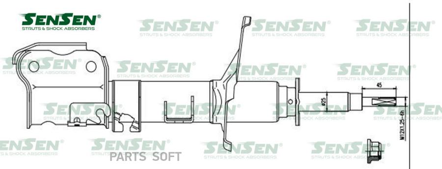 

SENSEN 42141185 Аморт. перед. лев. Nissan PATHFINDER (R50) 3.3-3.3(3.3)\