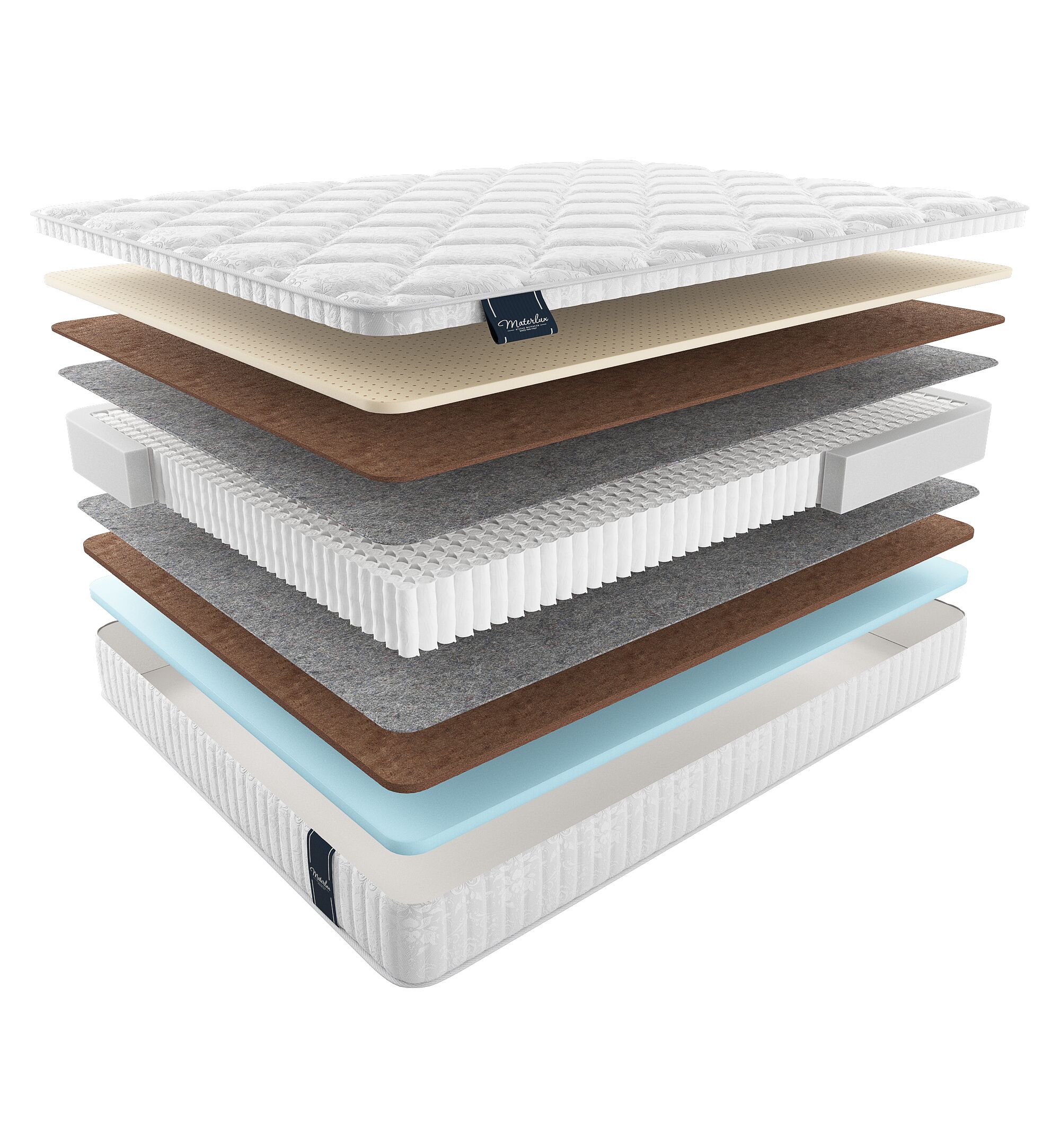 

Матрас Materlux Standart Tamega Multi 105х205, Бежевый;белый;серый;серебристый, Tamega Multi