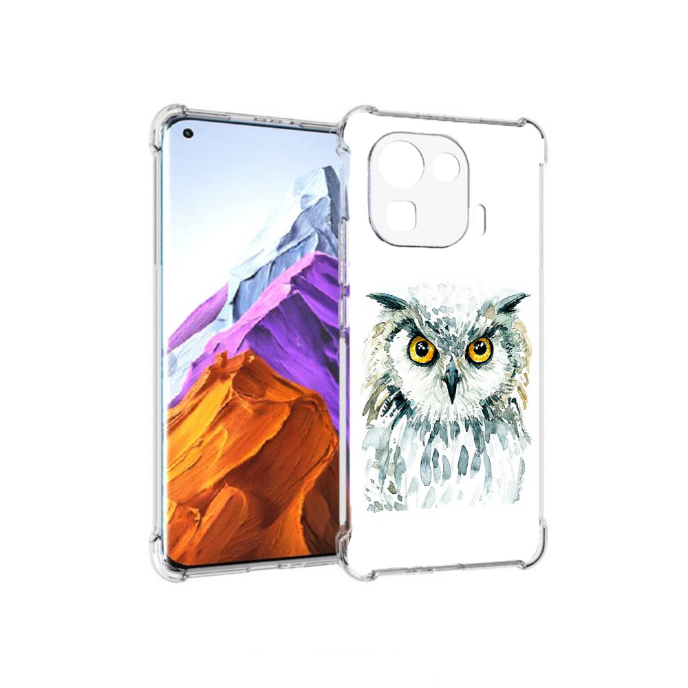 

Чехол MyPads Tocco для Xiaomi 11 Pro Серьезная сова (PT144585.286.156), Прозрачный, Tocco