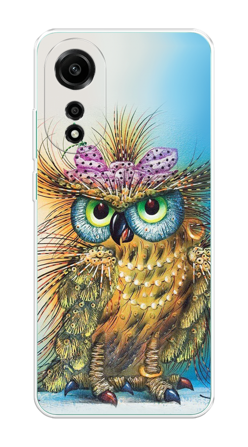 

Чехол на Oppo A78 4G "Модная сова", Коричневый;голубой, 2514750-1