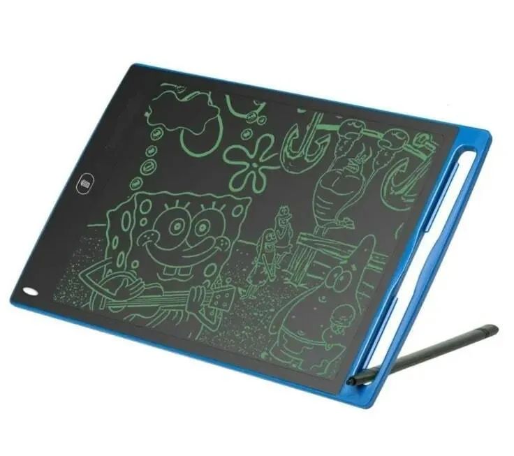 Графический планшет для рисования с LCD экраном 12 синий 00663 развивающий планшет для рисования lumicube talky pro синий