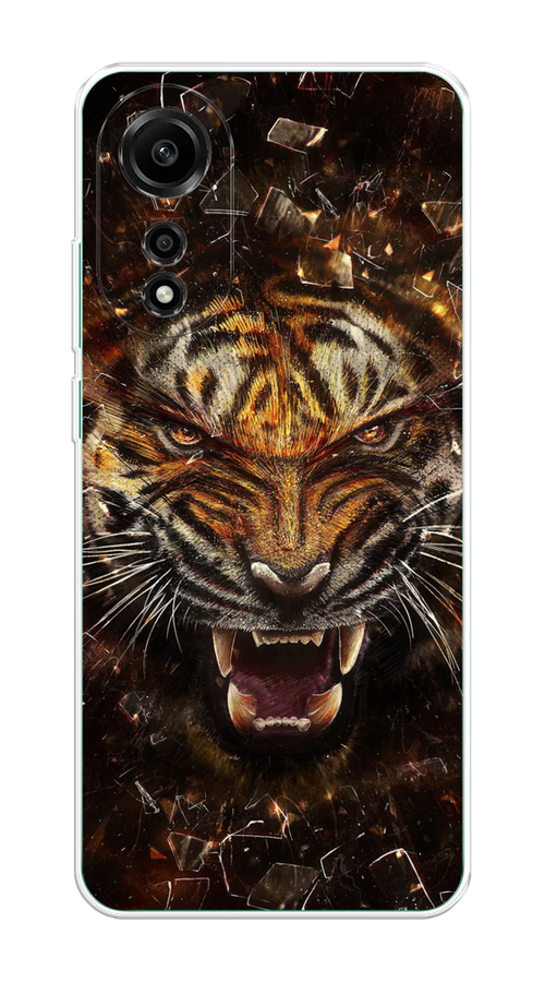 

Чехол на Oppo A78 4G "Тигр осколки", Оранжевый;серый;черный, 2514750-1
