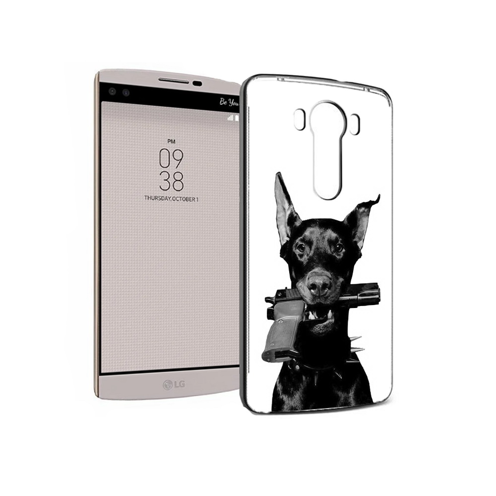 

Чехол MyPads Tocco для LG V10 доберман с пистолетом (PT25325.78.331), Прозрачный, Tocco