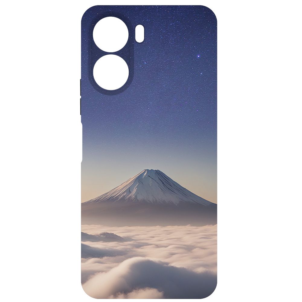 

Чехол-накладка Krutoff Soft Case Япония, Фудзияма для Vivo Y16 черный
