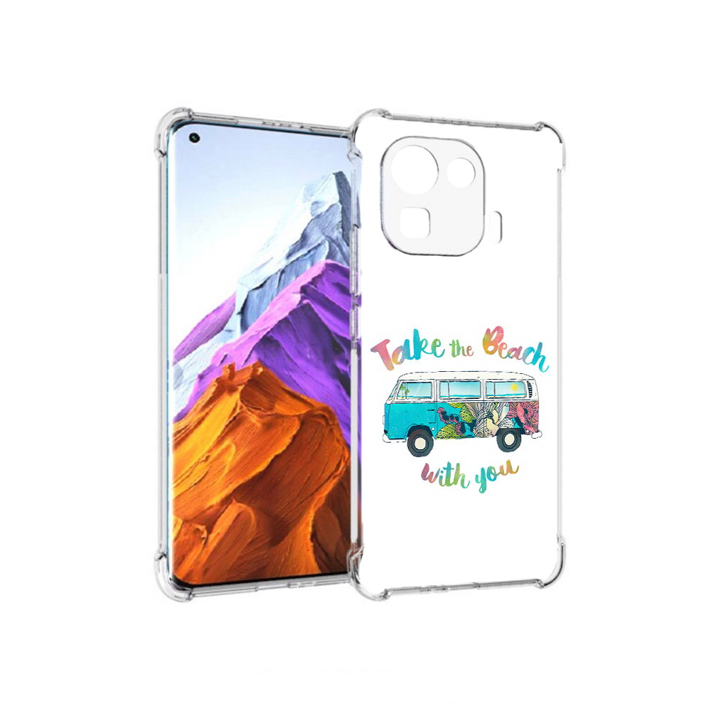 

Чехол MyPads Tocco для Xiaomi 11 Pro Хиппи автобус (PT144585.286.190), Прозрачный, Tocco