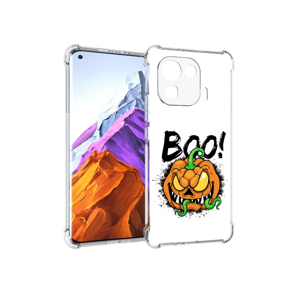 

Чехол MyPads Tocco для Xiaomi 11 Pro Хэллоуин бу (PT144585.286.193), Прозрачный, Tocco