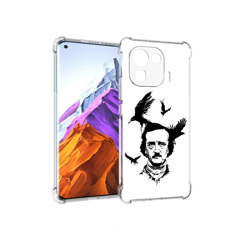 

Чехол MyPads Tocco для Xiaomi 11 Pro Эдгар Аллан черно белый (PT144585.286.204), Прозрачный, Tocco