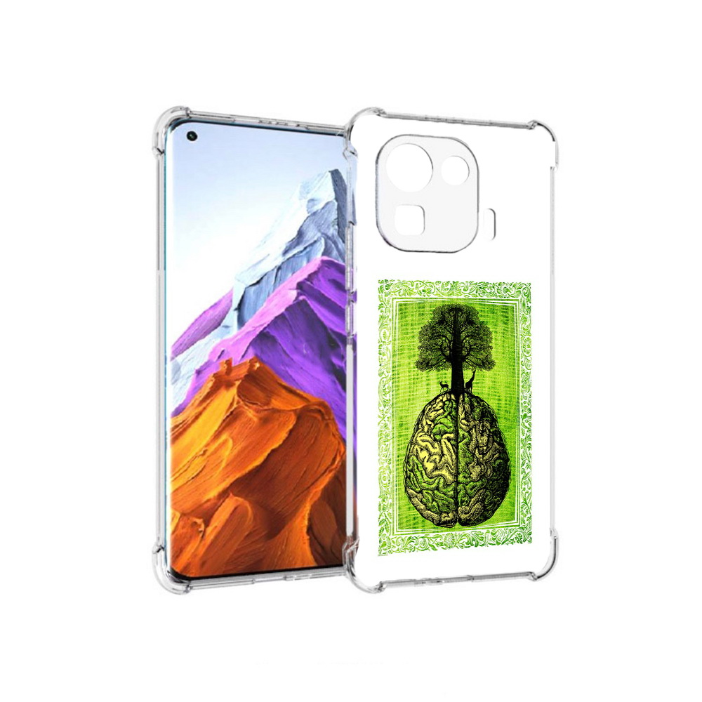 

Чехол MyPads Tocco для Xiaomi 11 Pro абстракция здоровый мозг (PT144585.286.211), Прозрачный, Tocco