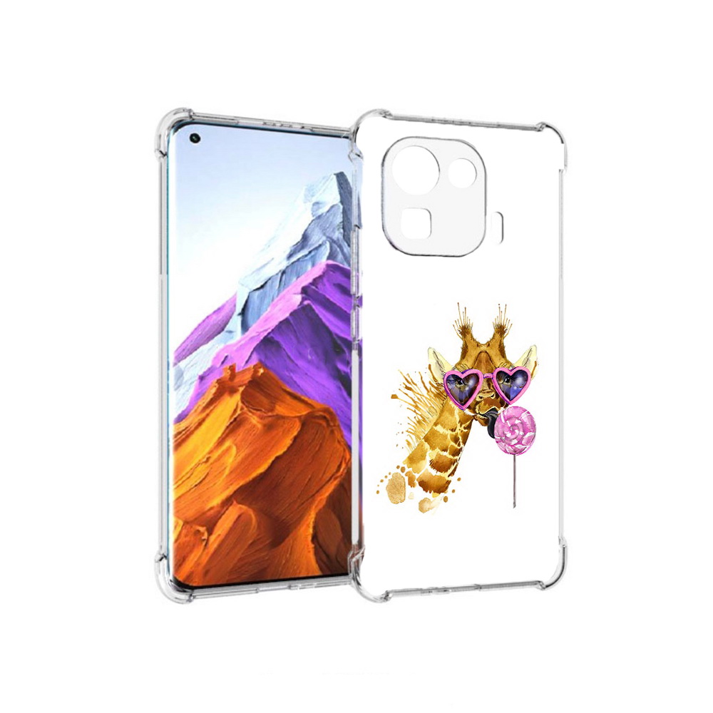 

Чехол MyPads Tocco для Xiaomi 11 Pro акварельный жираф (PT144585.286.217), Прозрачный, Tocco