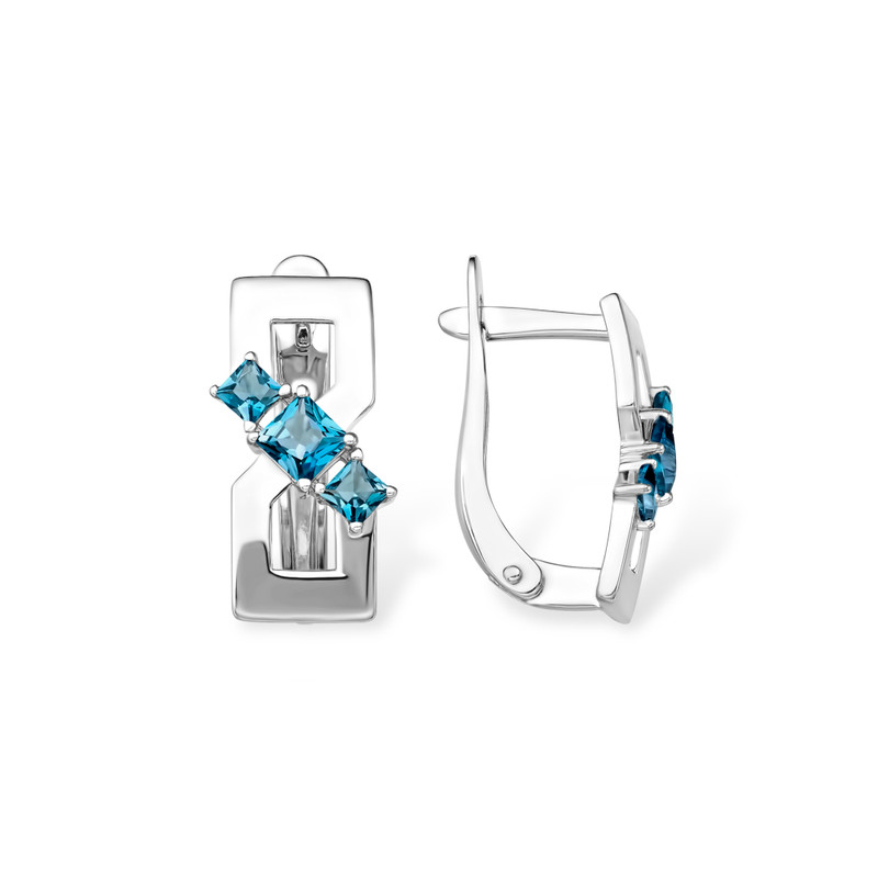 

Серьги из серебра EFREMOV 12200111328, топаз, 12200111328